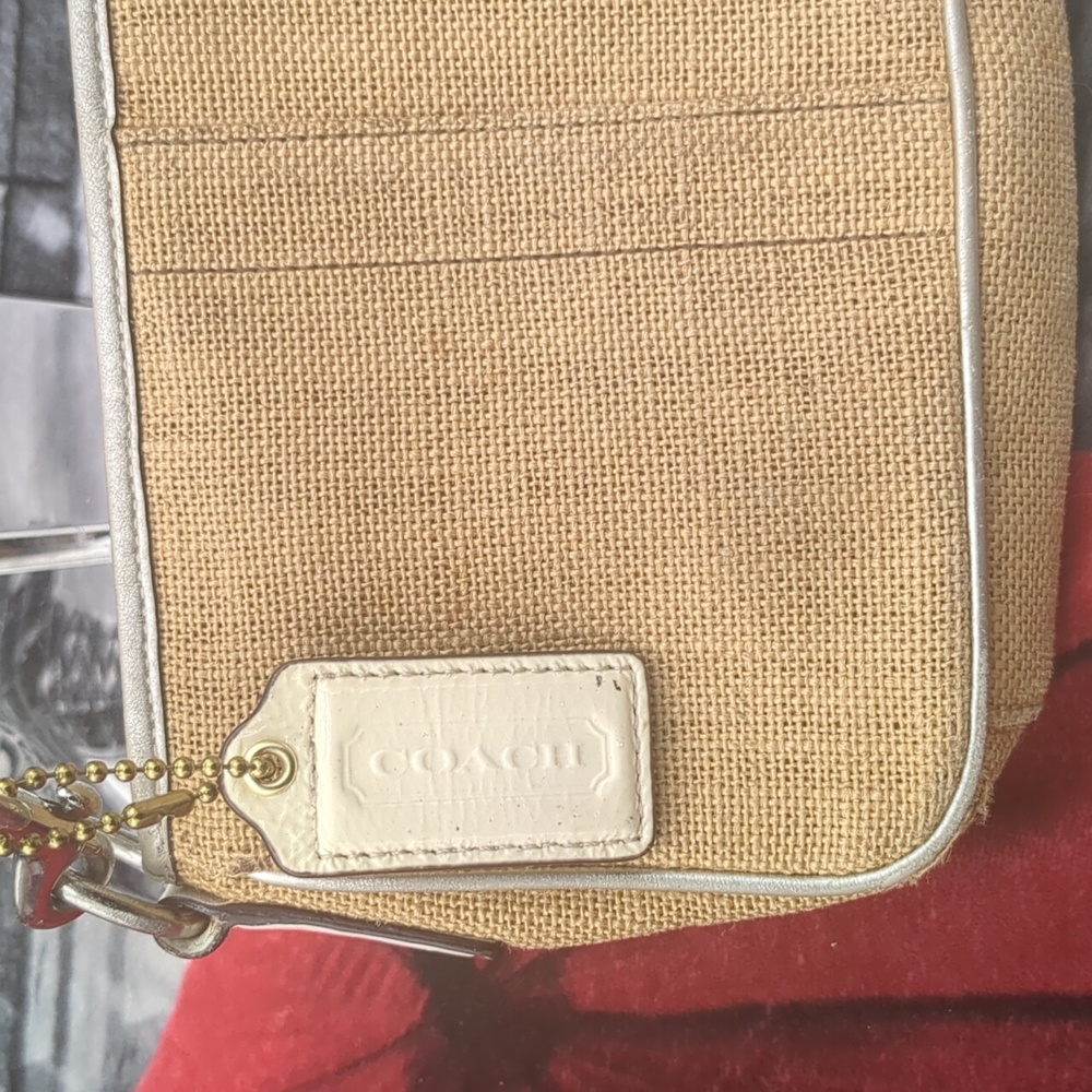 Coach LE Limited Bumble Bee Floral Y2K Mini Bag w Raffia Shoulder Purse - Picture 14 of 14